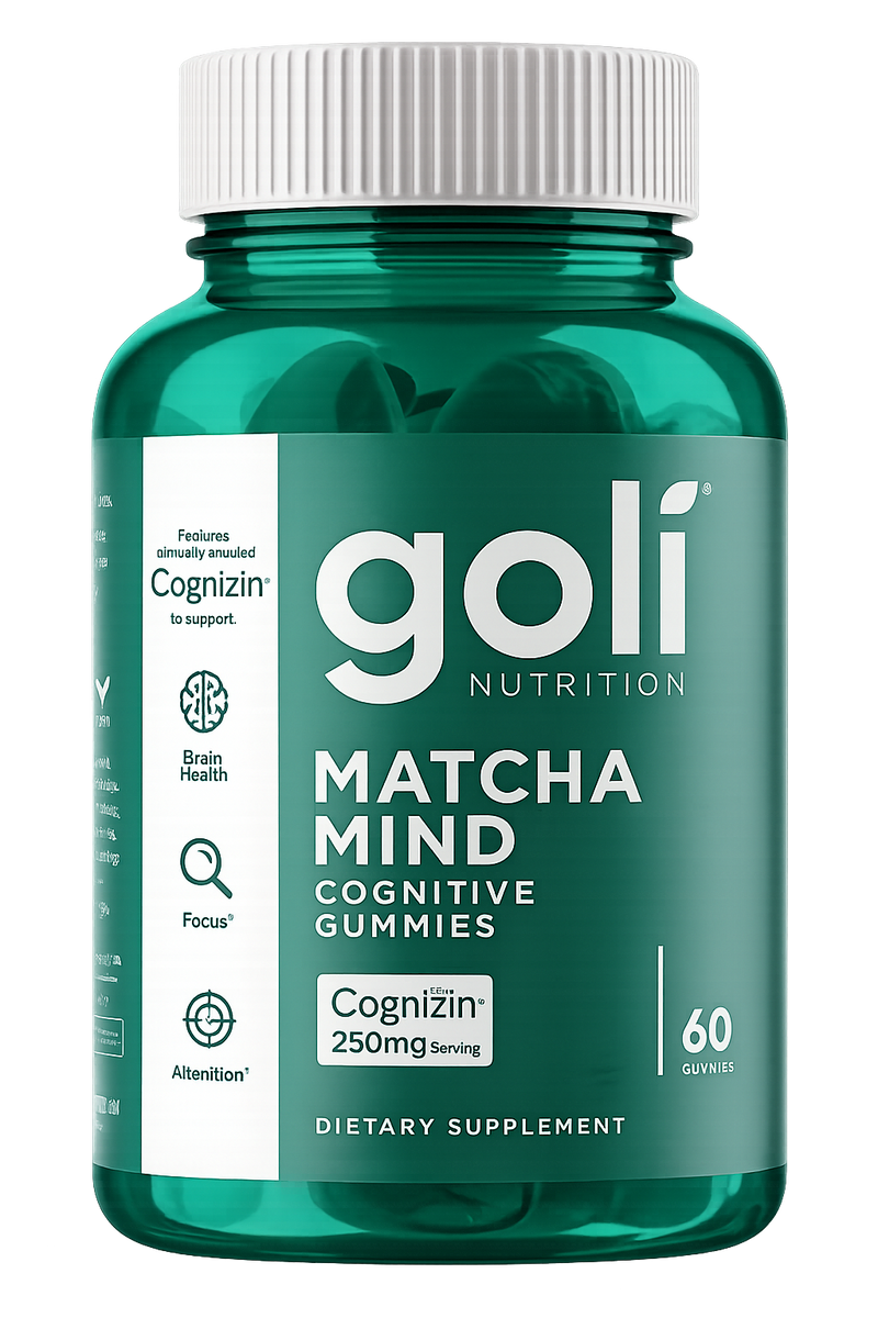 Gomitas Goli Matcha Mind con vitamina B12 para energía y concentración mental